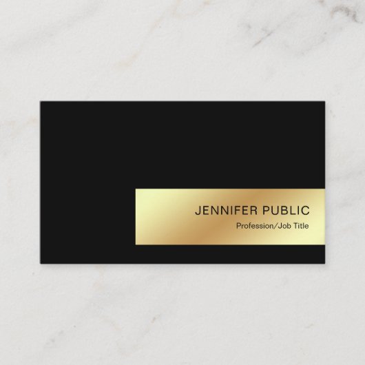 Gold look Modern Elegant Professional Chic Luxe Visitekaartje (Voorkant)