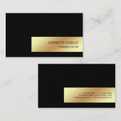 Gold look Modern Elegant Professional Chic Luxe Visitekaartje (Voorkant / Achterkant)