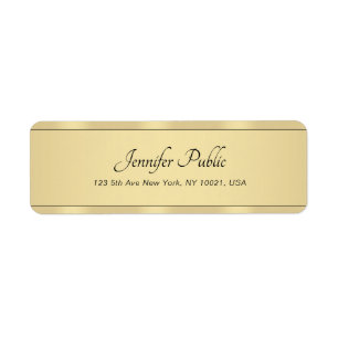 Gold look Modern Hand Script Elegant gecalligrafee Etiket