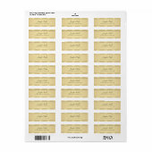 Gold look Modern Hand Script Elegant gecalligrafee Etiket (Full Sheet)