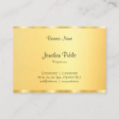 Gold Look Modern Handgeschreven Script Sjabloon Visitekaartje (Achterkant)