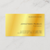 Gold look Modern Monogram Elegant Corporate Visitekaartje (Achterkant)