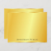 Gold Look Personnalisé Elégant Modèle tendance (Devant / Derrière)