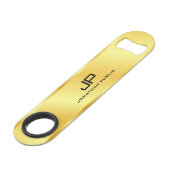 Gold Look QR Code Business Logo Monogramme personn (Devant angulaire)