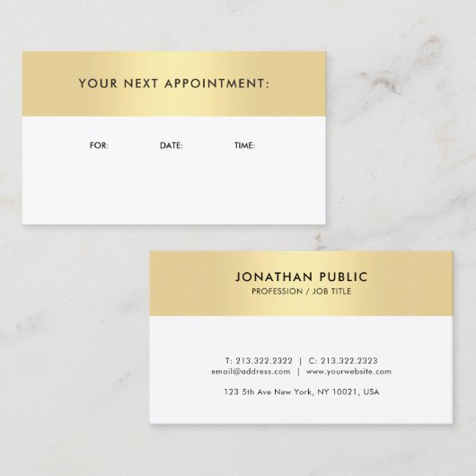 Gold Look Rendez-vous Modèle Rappel tendance (Devant / Derrière)