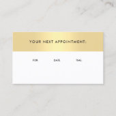Gold Look Sjabloon Afspraak Herinnering Trendy Afsprakenkaartje (Voorkant)