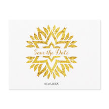 Gold Look Star Mandala Bat Mitzvah Save the Date
