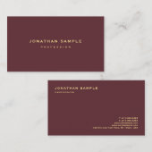 Gold Look Tekst Elegant Minimalistisch Design Luxe Visitekaartje (Voorkant / Achterkant)