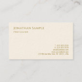 Gold look Text Modern Typografie Sjabloon Chic Visitekaartje (Achterkant)