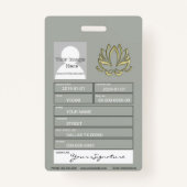 Gold Lotus Badge (Achterkant)