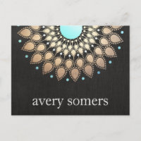 Gold Lotus Floral Mandala Briefkaart