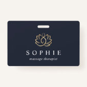 Gold Lotus Flower Spa Employee Badge (Voorkant)