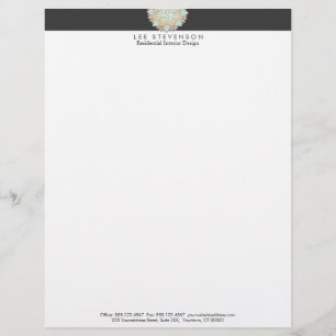 Gold Lotus Letterhead Briefhoofd