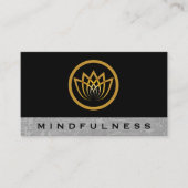 Gold Lotus Logo | Yoga Visitekaartje (Voorkant)