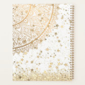Gold Lotus Mandala avec Gold Stars Daily Planner (Dos)