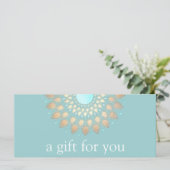 Gold Lotus Mandala Wellness Cadeaubon (Staand voorkant)