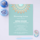 Gold Lotus Mandala Yoga Flyer (Enkel)