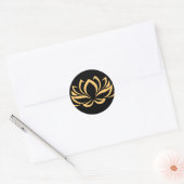 Gold Lotus Ronde Sticker (Envelop)