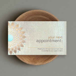 Gold Lotus Salon en Spa Appointment Card Afsprakenkaartje