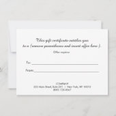 Gold Lotus Salon en Spa Cadeaubon (Achterkant)