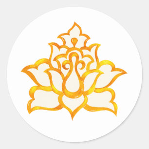 Gold Lotus Sticker