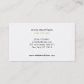 Gold Lotus Yoga en Meditation Foto Visitekaartje (Achterkant)