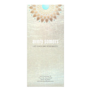 Gold Lotus Yoga en Meditation Teacher Health Spa Reclamekaart