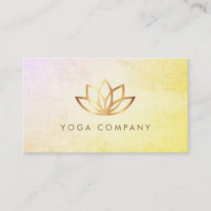 Gold Lotus Yoga Instructor Visitekaartje