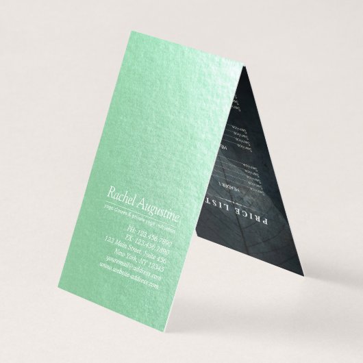 Gold Lotus Yoga Meditation Instructor Prijslijst Visitekaartjes (Achterkant)