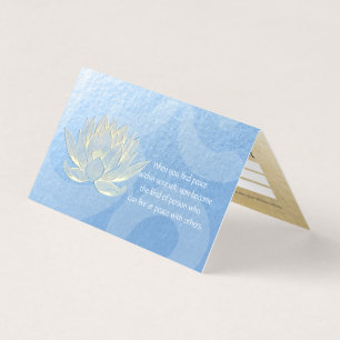 Gold Lotus Yoga Meditation Instructor Prijslijst Visitekaartjes