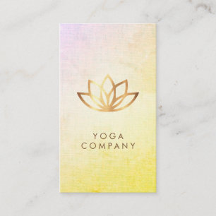 Gold Lotus Yoga Verticaal Visitekaartje