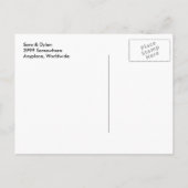 Gold Love and Hearts Enregistrer la date Carte pos (Dos)