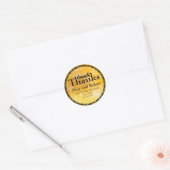 Gold Love & Bedankt 50ste bruiloft Jubileum Custom Ronde Sticker (Envelop)