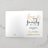 Gold Love Fait Une Faire-part D'Adoption Familiale (Mise à l'extérieur)