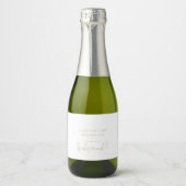 Gold Love Fancy Script bruidsmeisje voorstel Sparkling Wijnetiket (Voorkant)