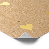 Gold Love Hearts Baby shower Affiche de bienvenue (Coin)