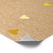 Gold Love Hearts Baby Sprinkle Boho Affiche de bie (Coin)