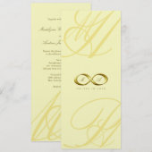 Gold Love Infinity Hand Clasp Logo Wedding Invite Kaart (Voorkant / Achterkant)