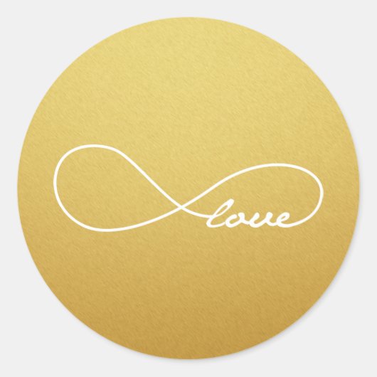 Gold Love Infinity Wedding Stickers (Voorkant)
