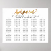 Gold Lovely Script Typographie Mariage Poster (Devant)