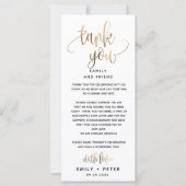 Gold Lovely Script Typography Weddenschap Hartelij (Voorkant)