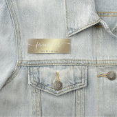 Gold luminous trendy script modern naamplaatje (In situ)