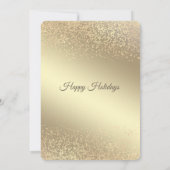 Gold luminury zakelijke kerstfeestdag kaart (Achterkant)