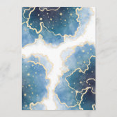 Gold Lune étoiles baby shower céleste Cartes de co (Dos)