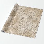 Gold Luxe Glitter-leopard-printer Cadeaupapier (Uitgerold)