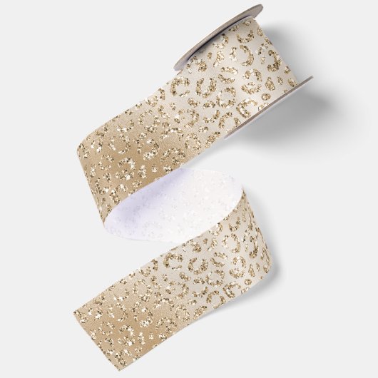 Gold Luxe Glitter-leopard-printer Lint (Achterkant)