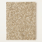 Gold Luxe Glitter-leopard-printer Planner (Achterkant)