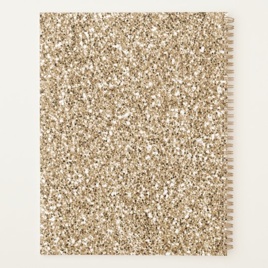 Gold Luxe Glitter-leopard-printer     Planner (Achterkant)