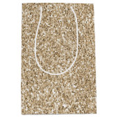 Gold Luxe Glitter Medium Cadeauzakje (Voorkant)