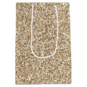 Gold Luxe Glitter Medium Cadeauzakje (Achterkant)